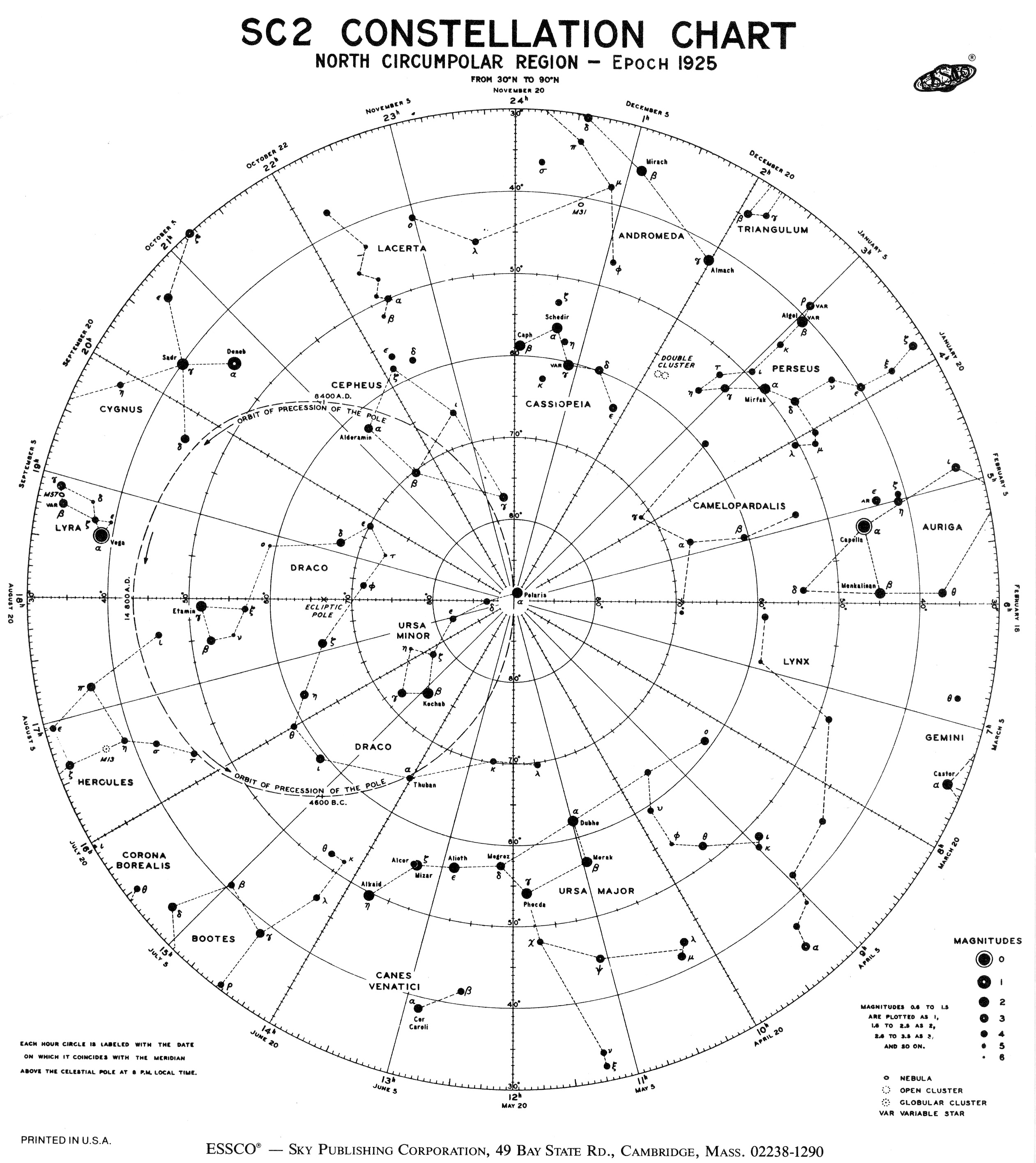 Printable Star Chart Northern Hemisphere